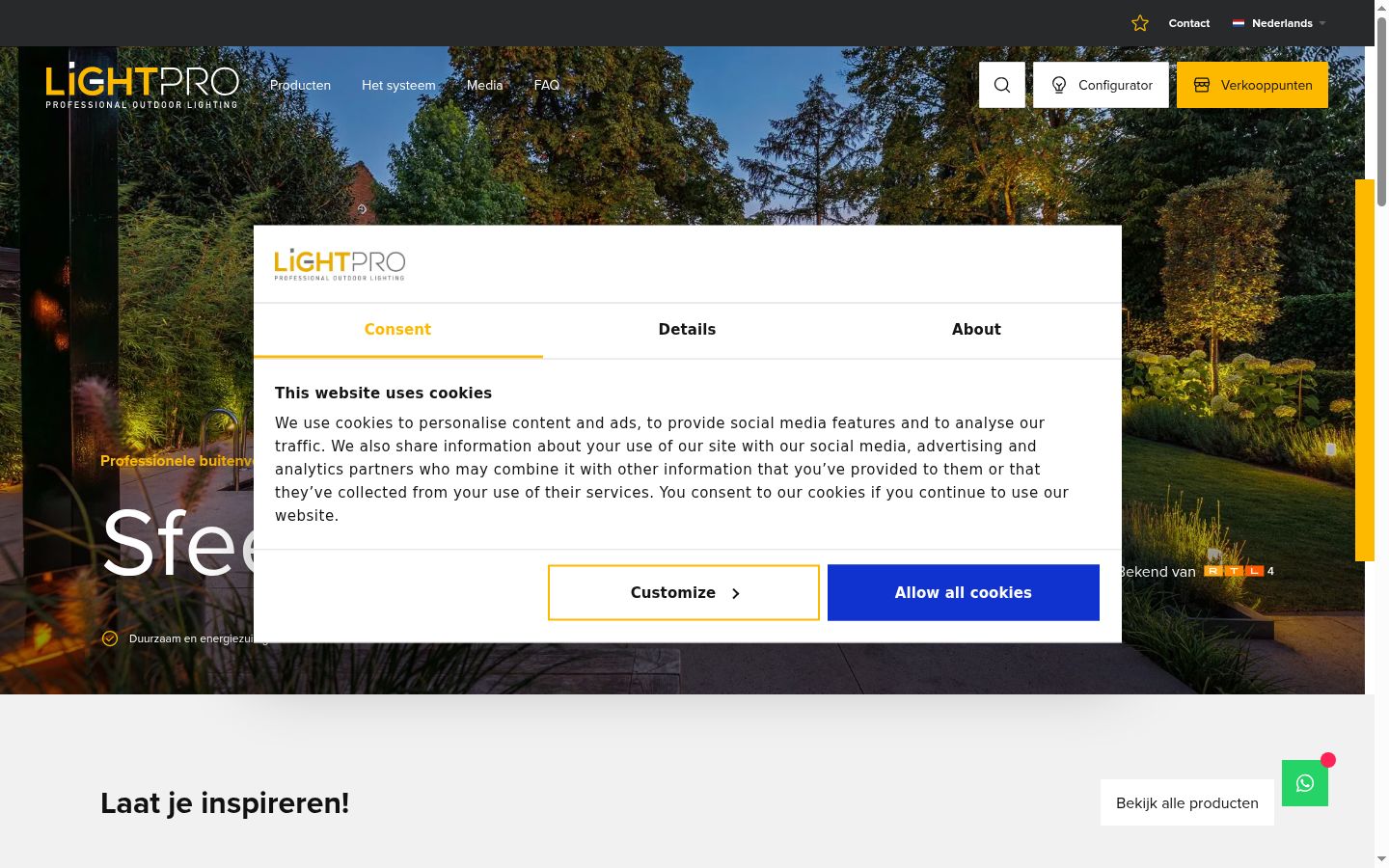 Screenshot tal-banner tal-kunsens muri qabel kwalunkwe interazzjoni
