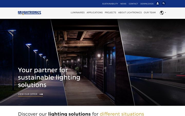 Screenshot of lightronics.eu