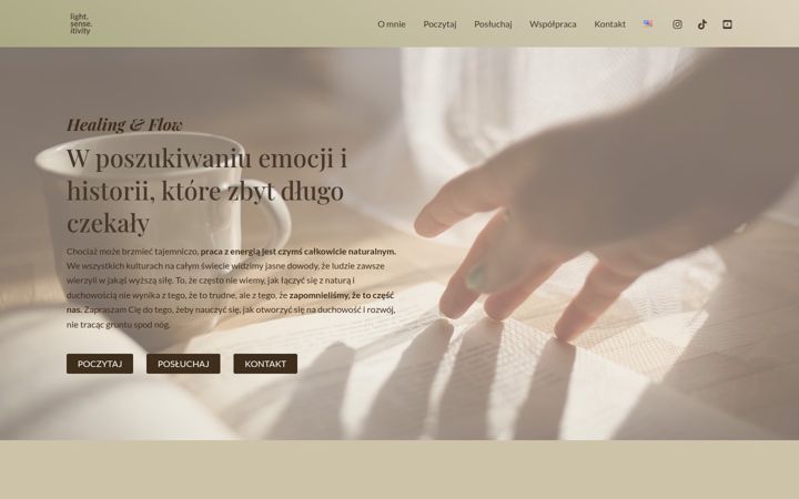 Screenshot of lightsenseitivity.com