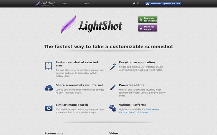 Screenshot of lightshot.app