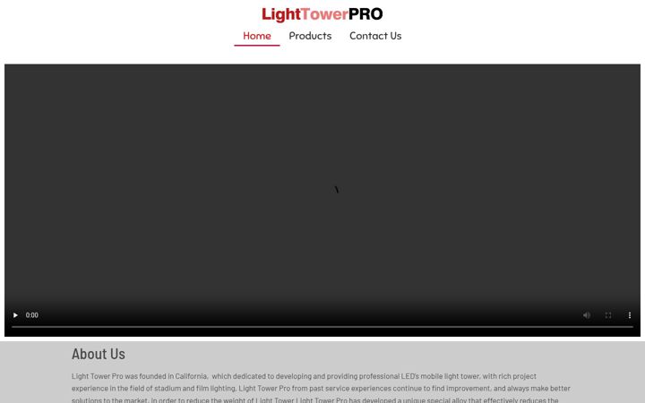 Screenshot of lighttowerpro.com