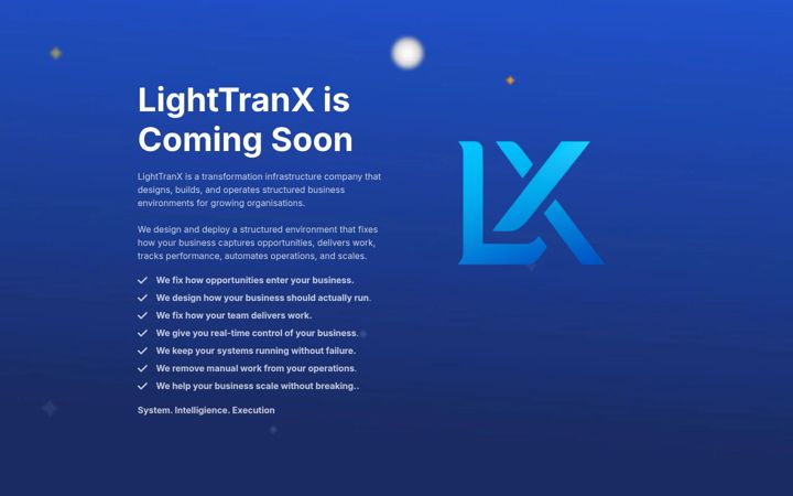 Screenshot of lighttranx.com