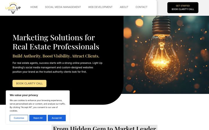 Screenshot of lightupbranding.com