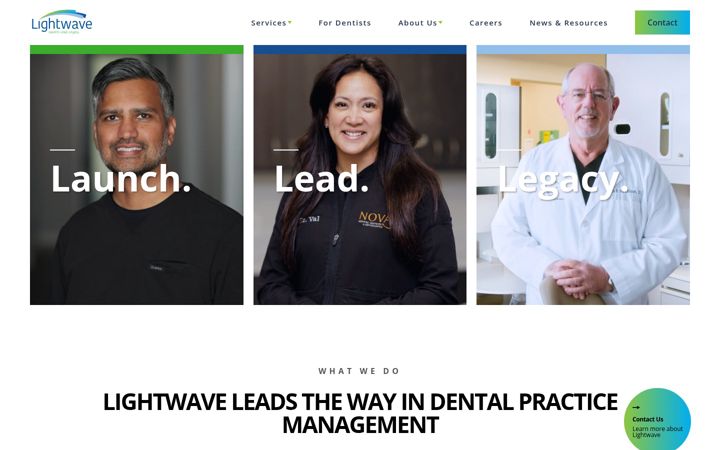 Screenshot of lightwavedental.com