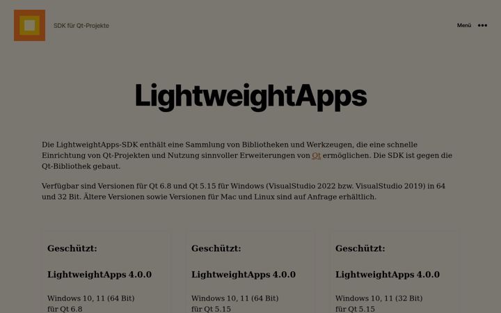 Screenshot of lightweightapps.org