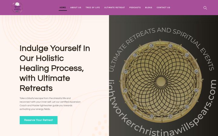 Screenshot of lightworkerchristinawillspears.com