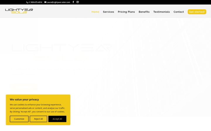Screenshot of lightyear-solar.com