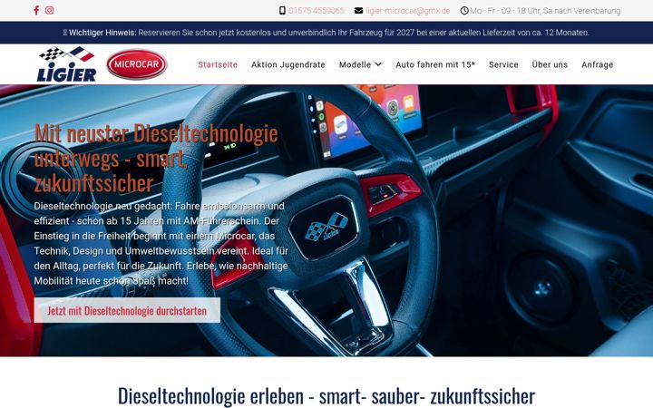 Screenshot of ligier-microcar-sachsen-anhalt.de