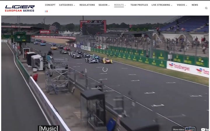 Screenshot of ligiereuropeanseries.com