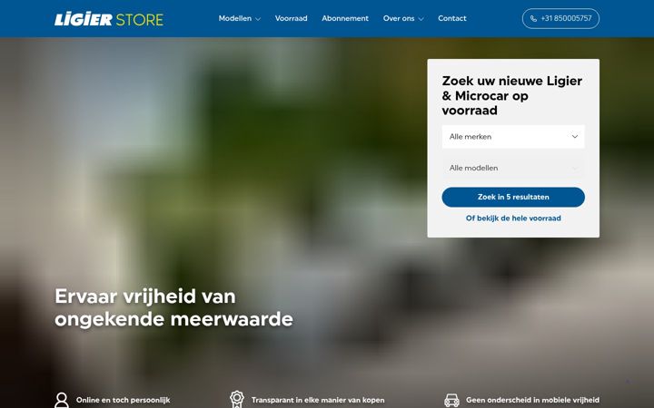 Screenshot of ligierstoredoesburg.nl