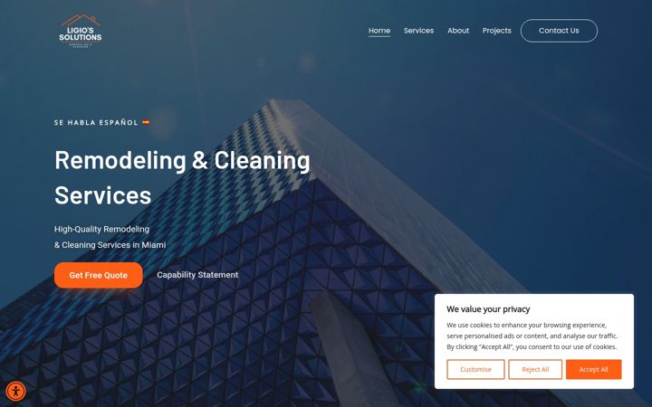 Screenshot of ligiosolutions.com