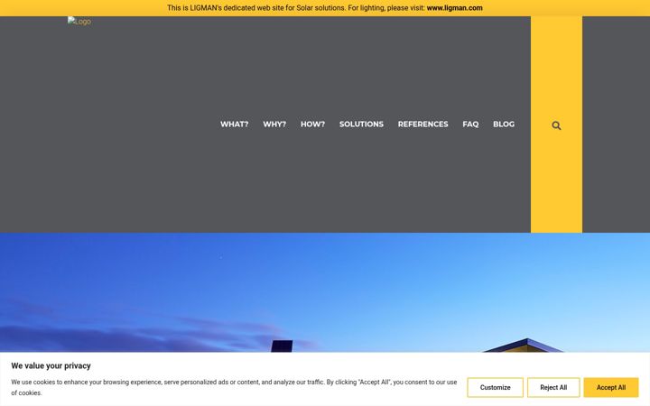 Screenshot of ligmansolarlighting.com