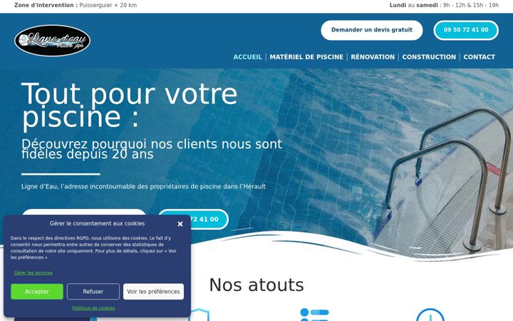 Screenshot of ligne-deau.com
