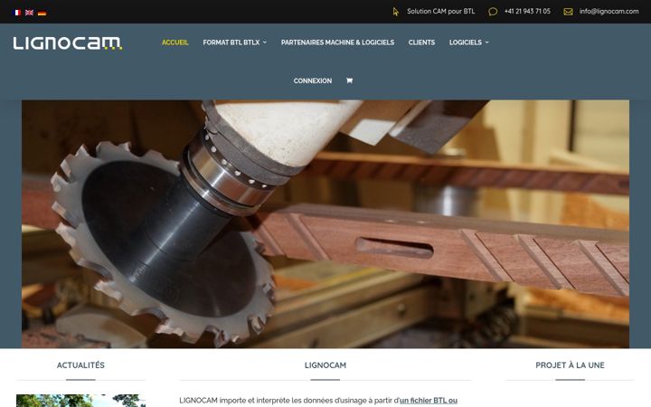 Captura de pantalla de lignocam.com