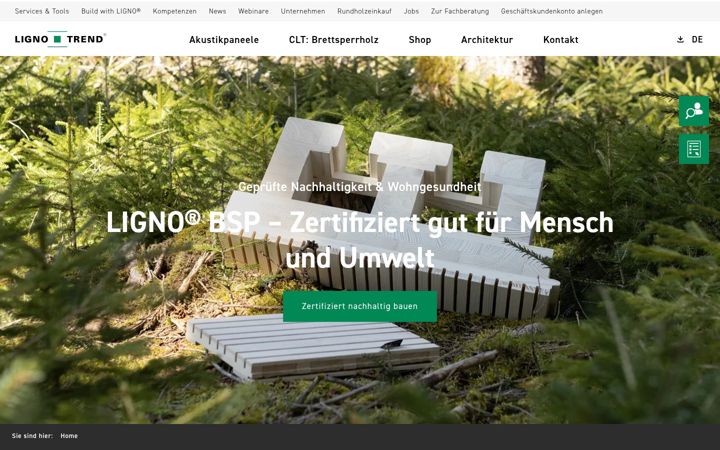Screenshot of lignotrend.com