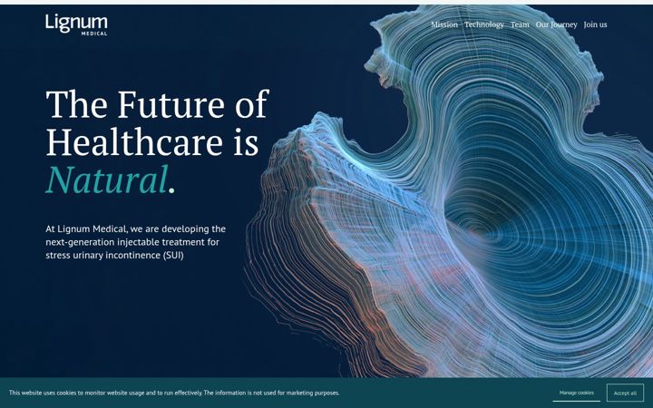Screenshot of lignummedical.com