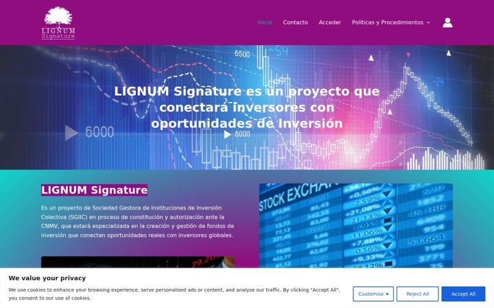 Screenshot of lignumsignature.com