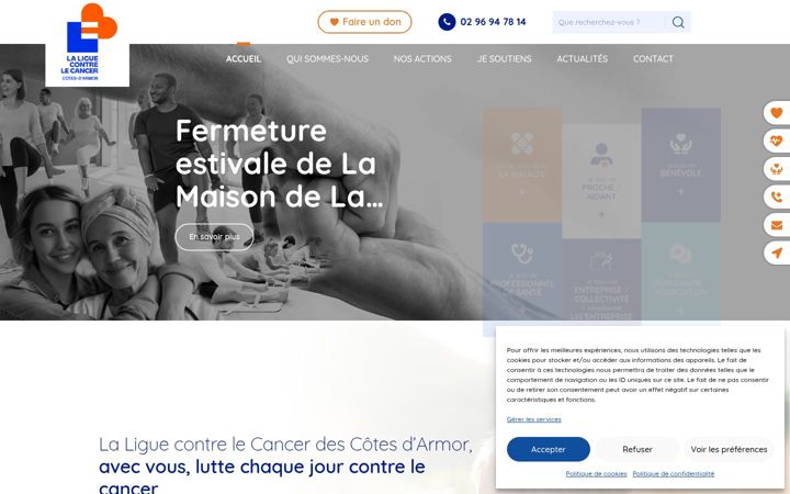 Screenshot of ligue-cancer-22.fr
