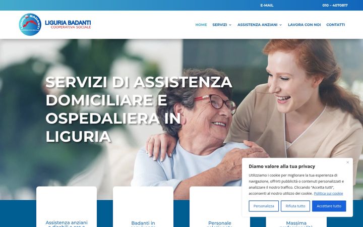 Screenshot of liguriabadanti.it
