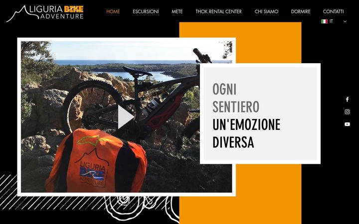 Screenshot of liguriabikeadventure.com
