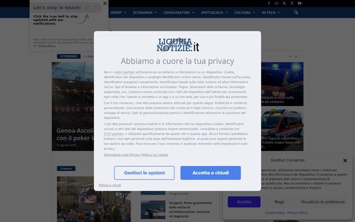 Screenshot of ligurianotizie.it