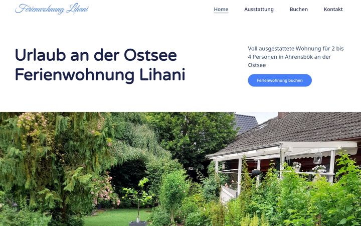 Screenshot of lihani-ostseeurlaub.de