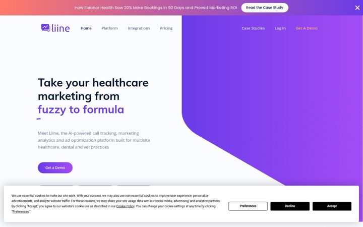 Screenshot of liine.com