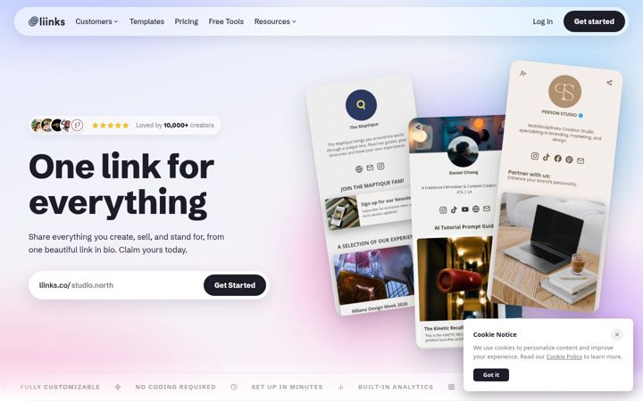 Screenshot of liinks.co