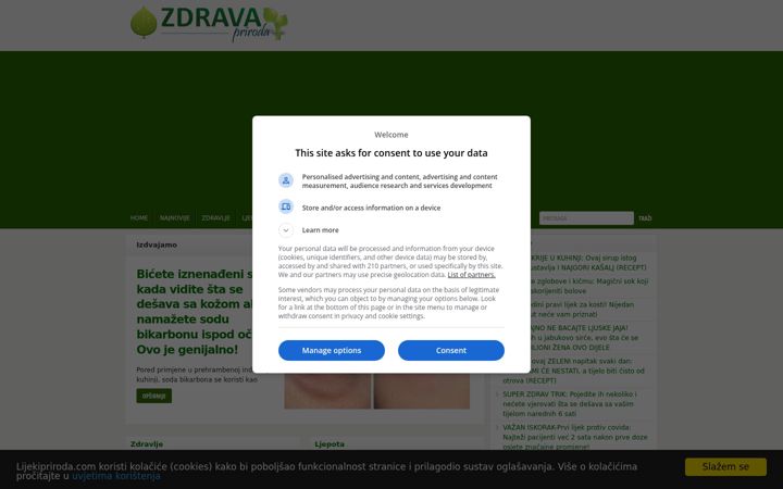 Screenshot of lijekipriroda.com