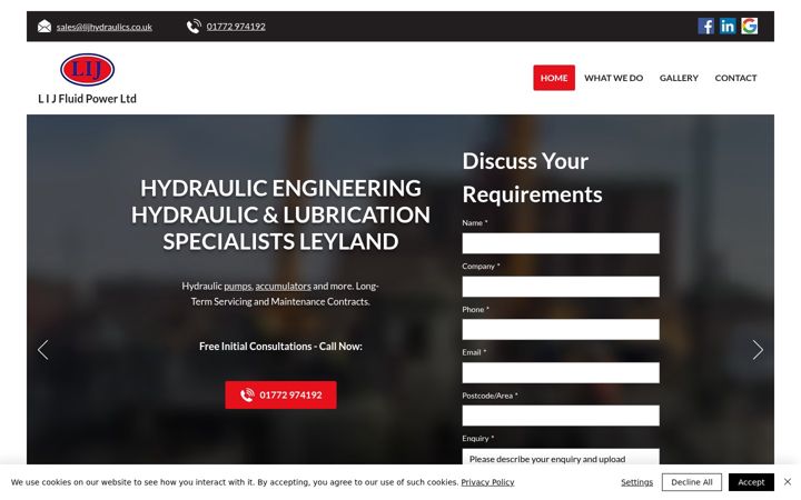 Screenshot of lijfluidpowerlimited.co.uk