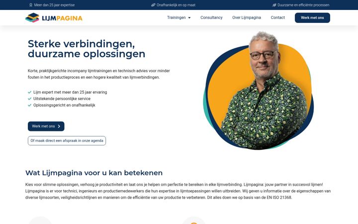 Skærmbillede af lijmpagina.nl