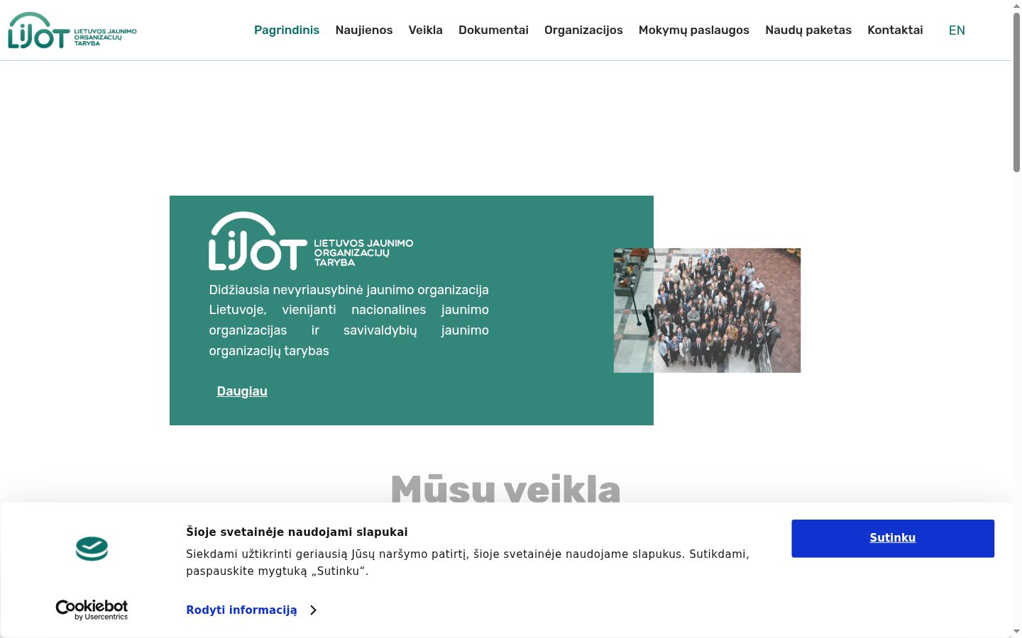 Screenshot tal-banner tal-kunsens muri qabel kwalunkwe interazzjoni