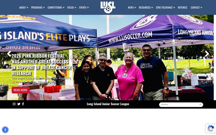 Screenshot of lijsoccer.com