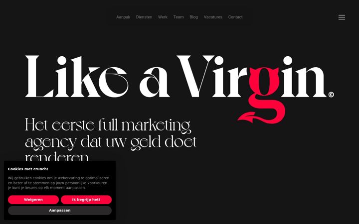 Screenshot of likeavirgin.be