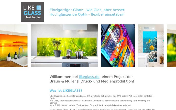 Screenshot of likeglass.de