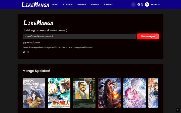 Screenshot of likemanga.co.uk