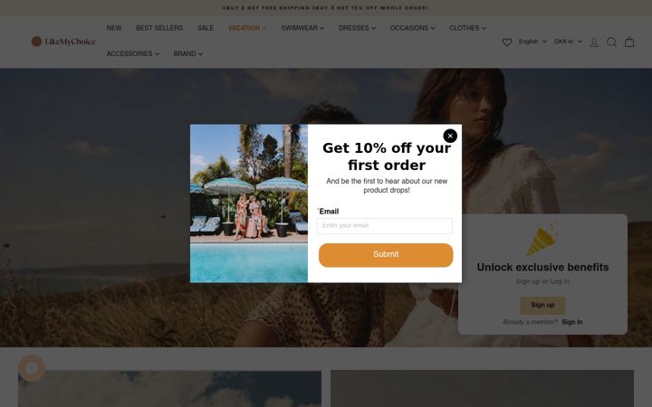 Screenshot of likemychoice.com