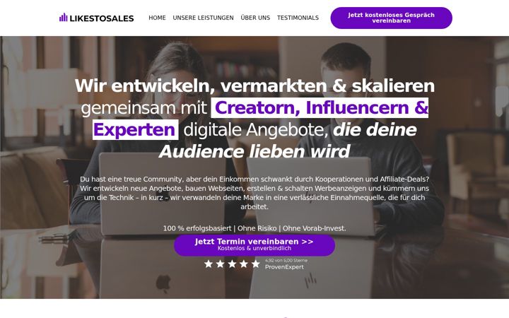 Screenshot of likestosales.de