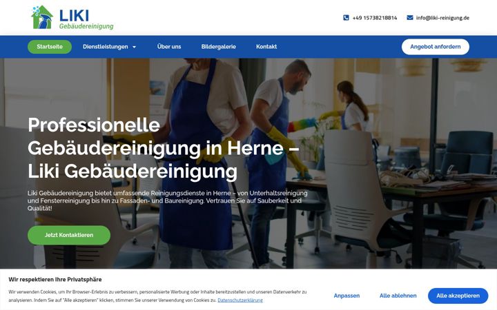 Screenshot of liki-reinigung.de