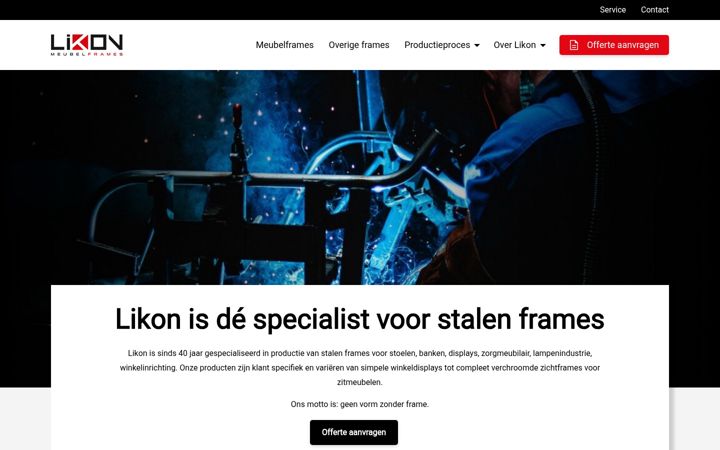 Screenshot of likon.nl