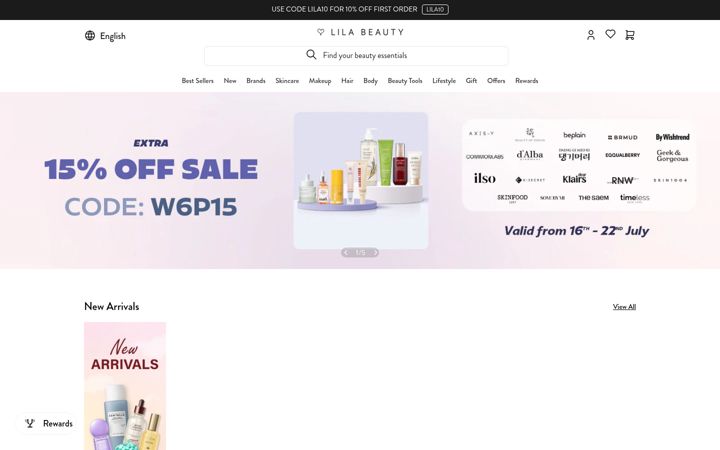 Screenshot of lilabeauty.com.au