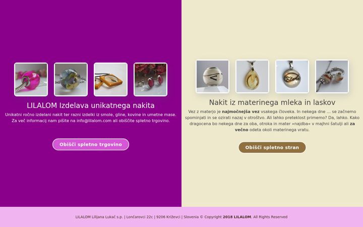 Screenshot of lilalom.com