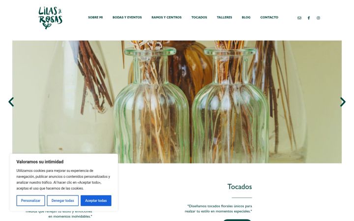 Screenshot of lilasyrosas.com