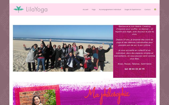Screenshot of lilayoga.fr