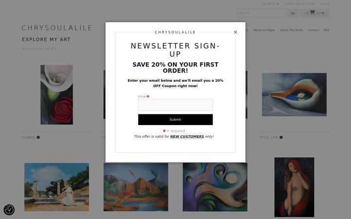 Screenshot of lilecreations.com