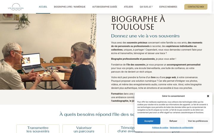 Screenshot of liledessouvenirs.fr
