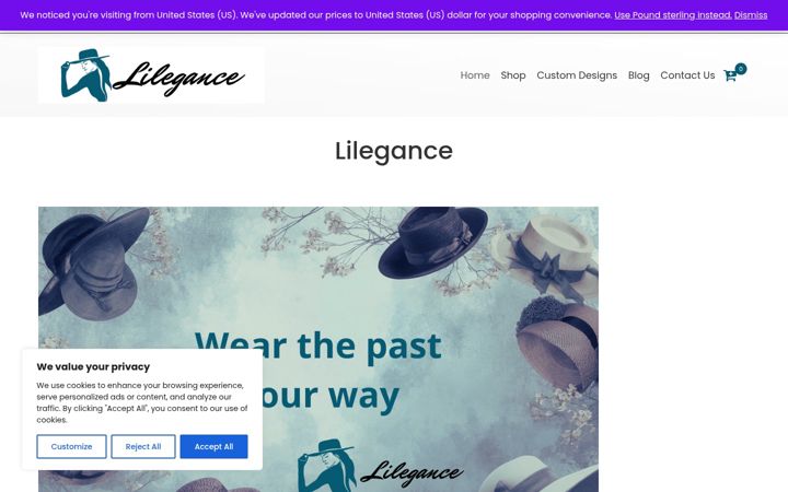 Screenshot of lilegance.uk
