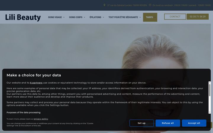Screenshot of lili-beauty-institut.fr