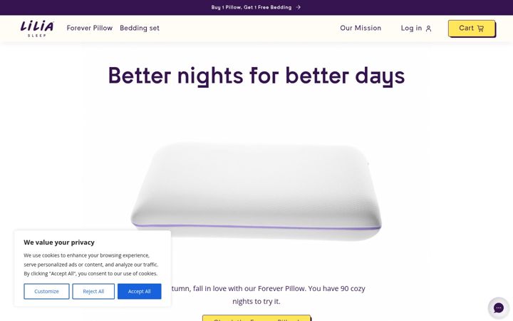 Screenshot of lilia-sleep.com