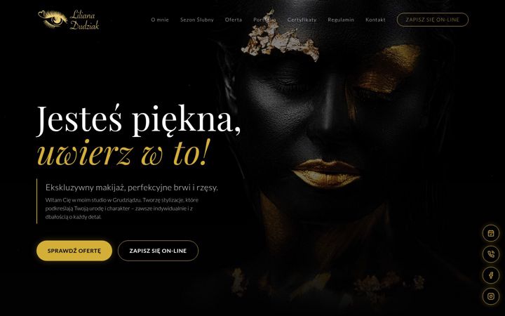 Screenshot of lilianadudziak.pl